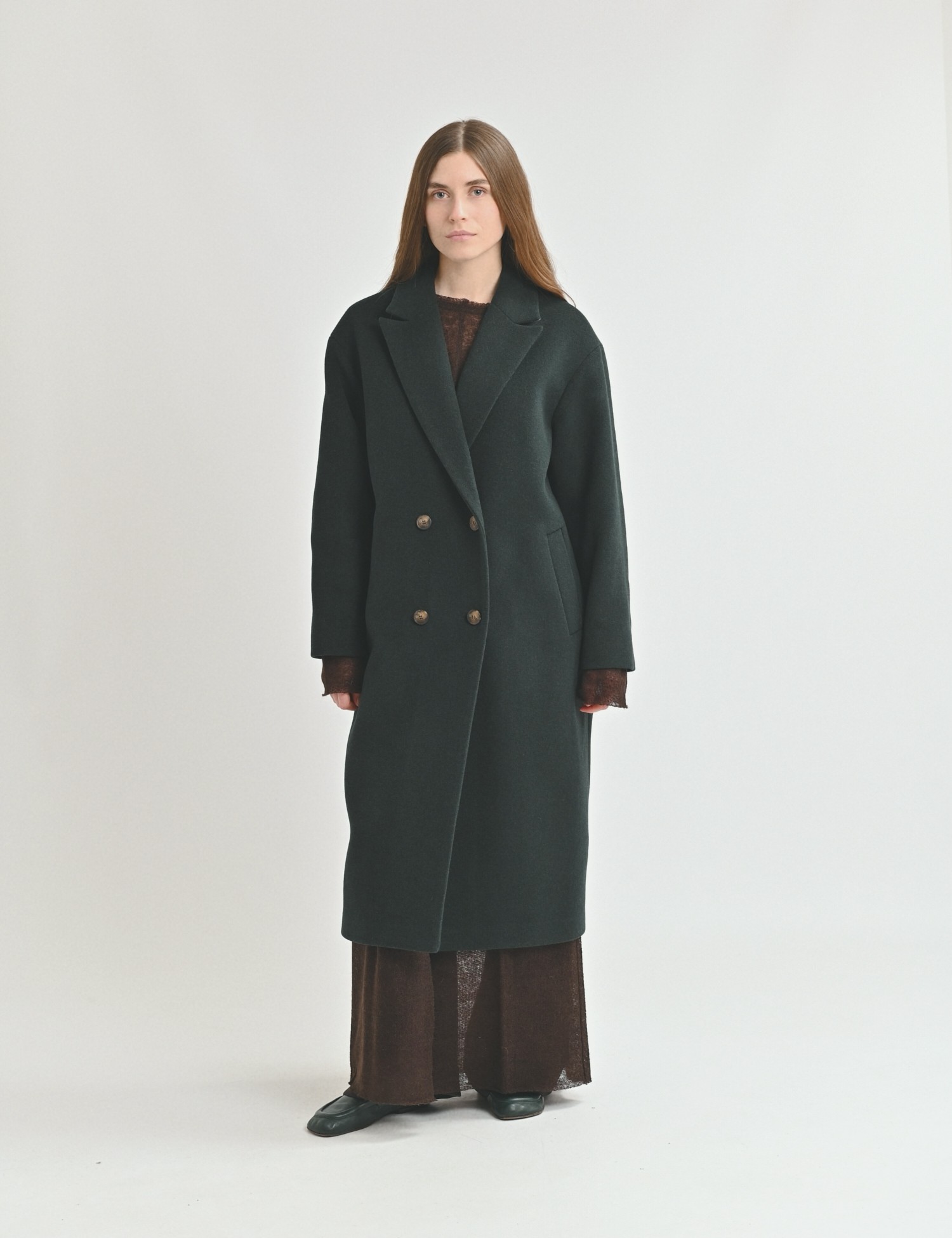 Картинка Пальто темно-зелене